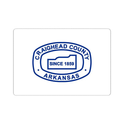 Flag of Craighead County Arkansas (United States) STICKER Vinyl Kiss-Cut Decal 6 Inch White - The Sticker Space
