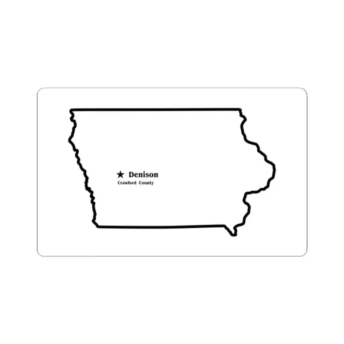 Flag of Crawford County Iowa Sesquicentennial (United States) STICKER Vinyl Kiss-Cut Decal 2 Inch White - The Sticker Space