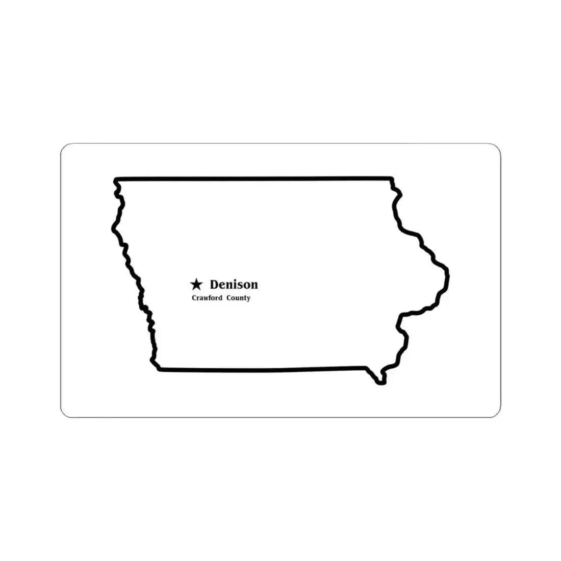 Flag of Crawford County Iowa Sesquicentennial (United States) STICKER Vinyl Kiss-Cut Decal 4 Inch White - The Sticker Space