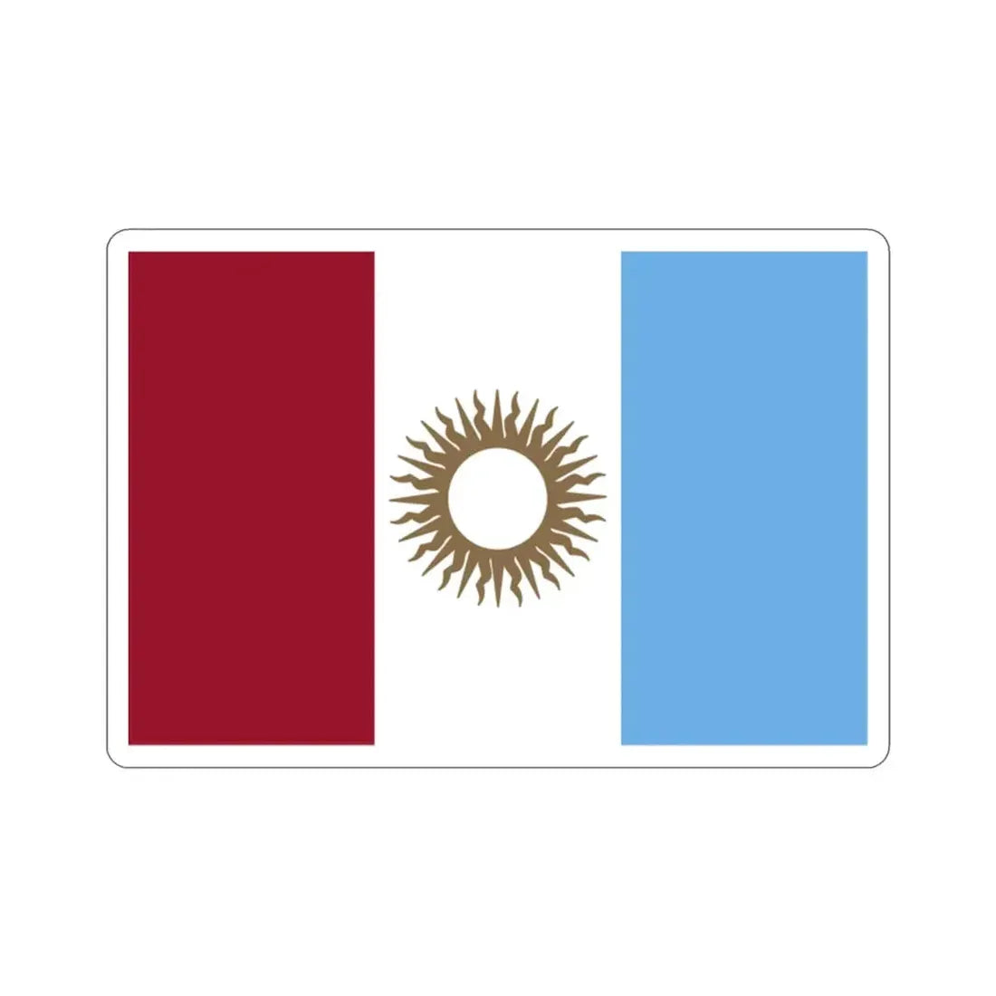 Flag of Córdoba Province Argentina STICKER Vinyl Die-Cut Decal 2 Inch - The Sticker Space