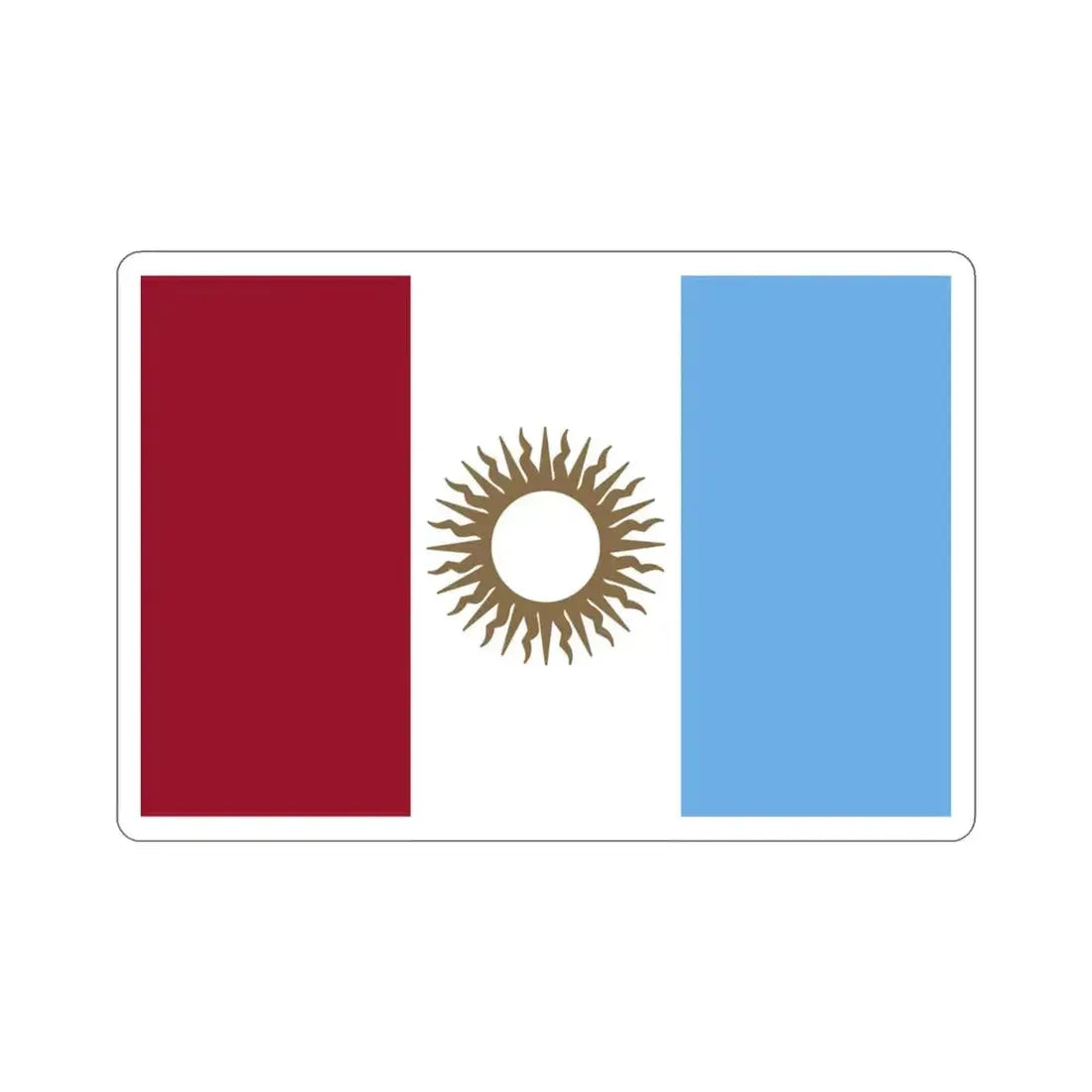 Flag of Córdoba Province Argentina STICKER Vinyl Die-Cut Decal 3 Inch - The Sticker Space