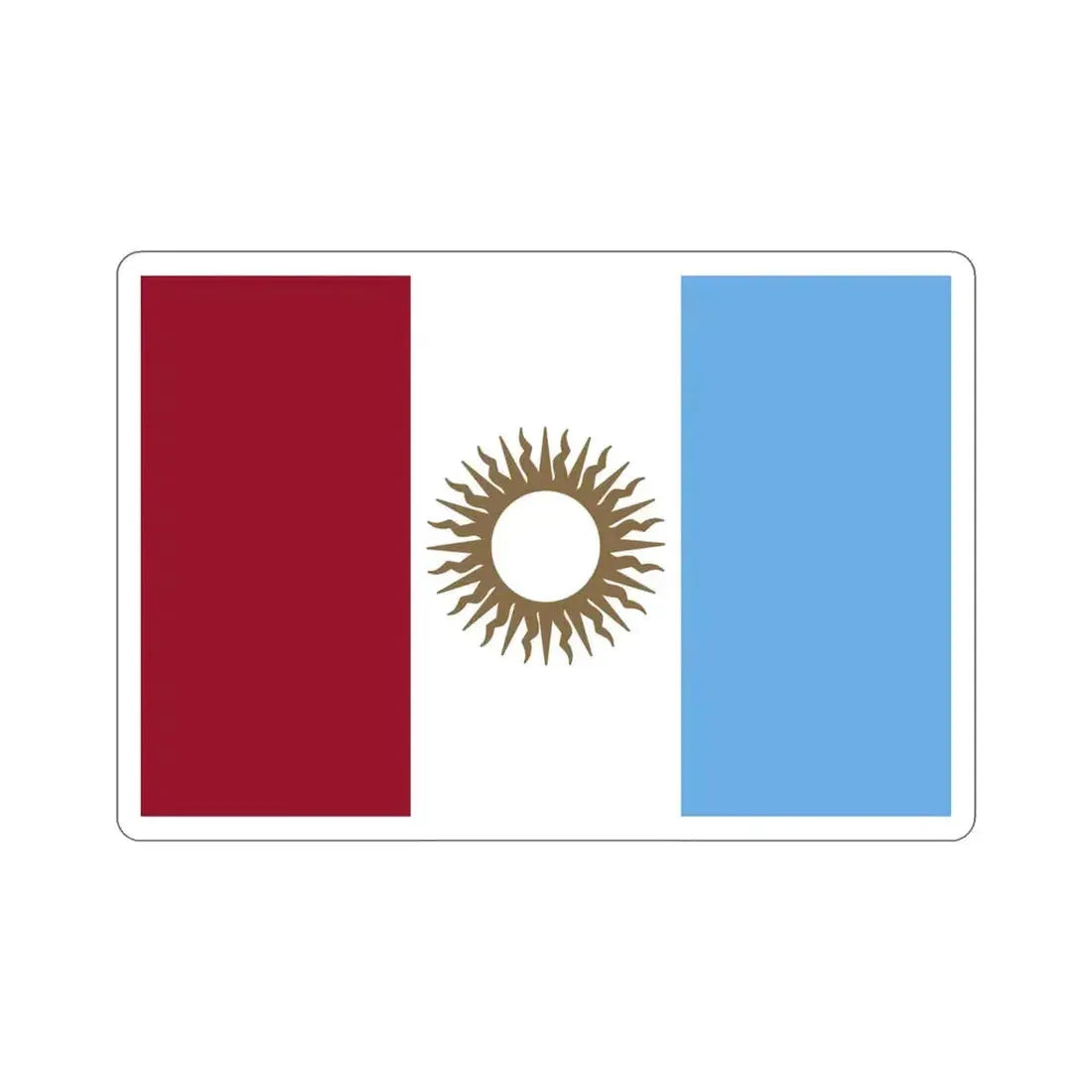 Flag of Córdoba Province Argentina STICKER Vinyl Die-Cut Decal 4 Inch - The Sticker Space
