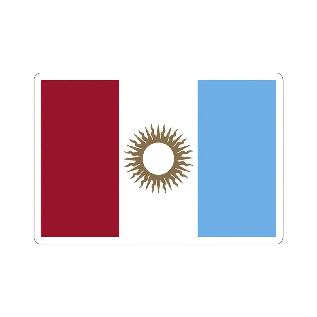 Flag of Córdoba Province Argentina STICKER Vinyl Die-Cut Decal 4 Inch - The Sticker Space
