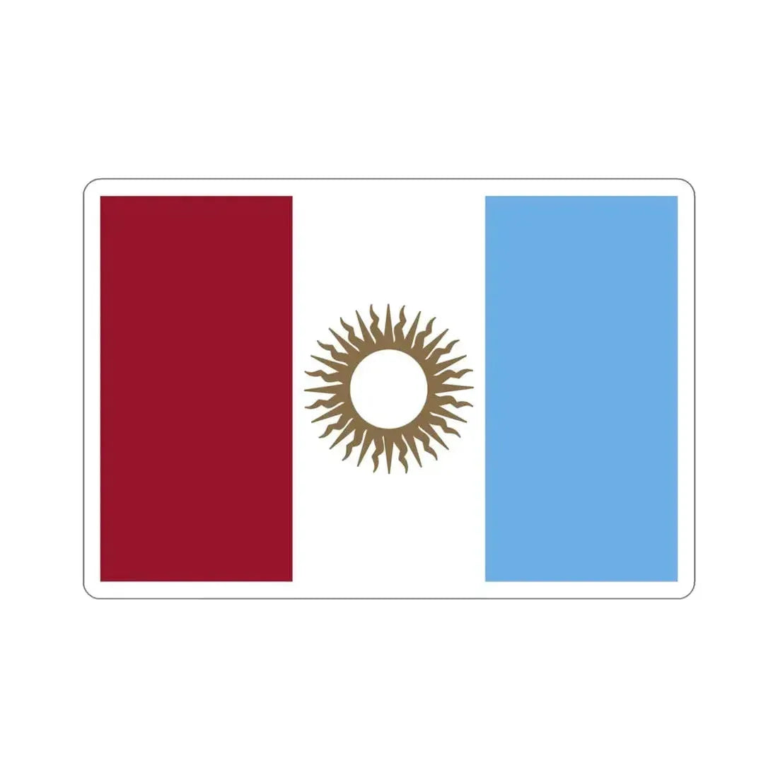 Flag of Córdoba Province Argentina STICKER Vinyl Die-Cut Decal 5 Inch - The Sticker Space