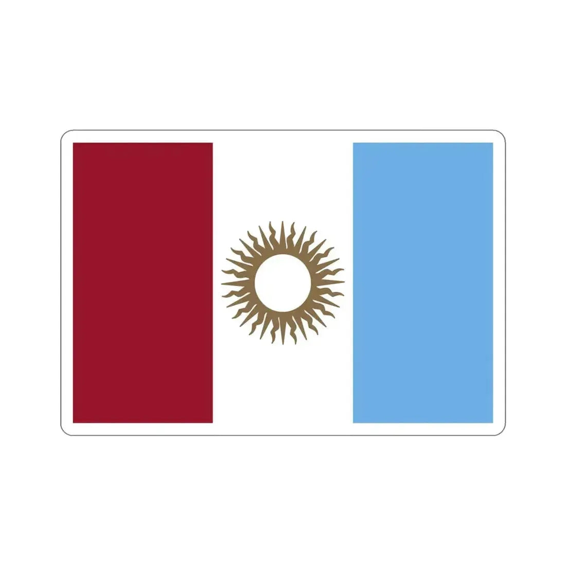 Flag of Córdoba Province Argentina STICKER Vinyl Die-Cut Decal 6 Inch - The Sticker Space