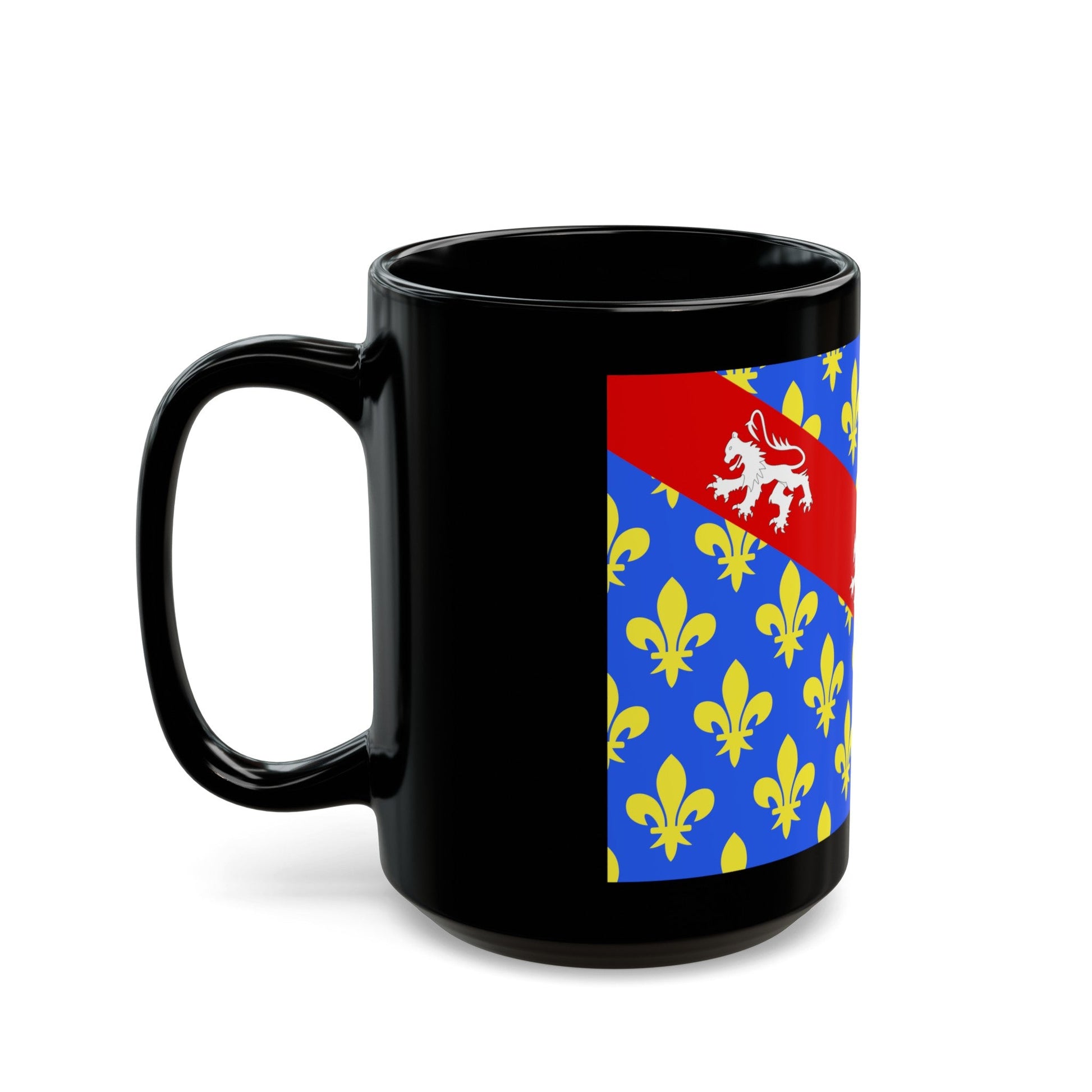 Flag of Creuse France - Black Coffee Mug-The Sticker Space