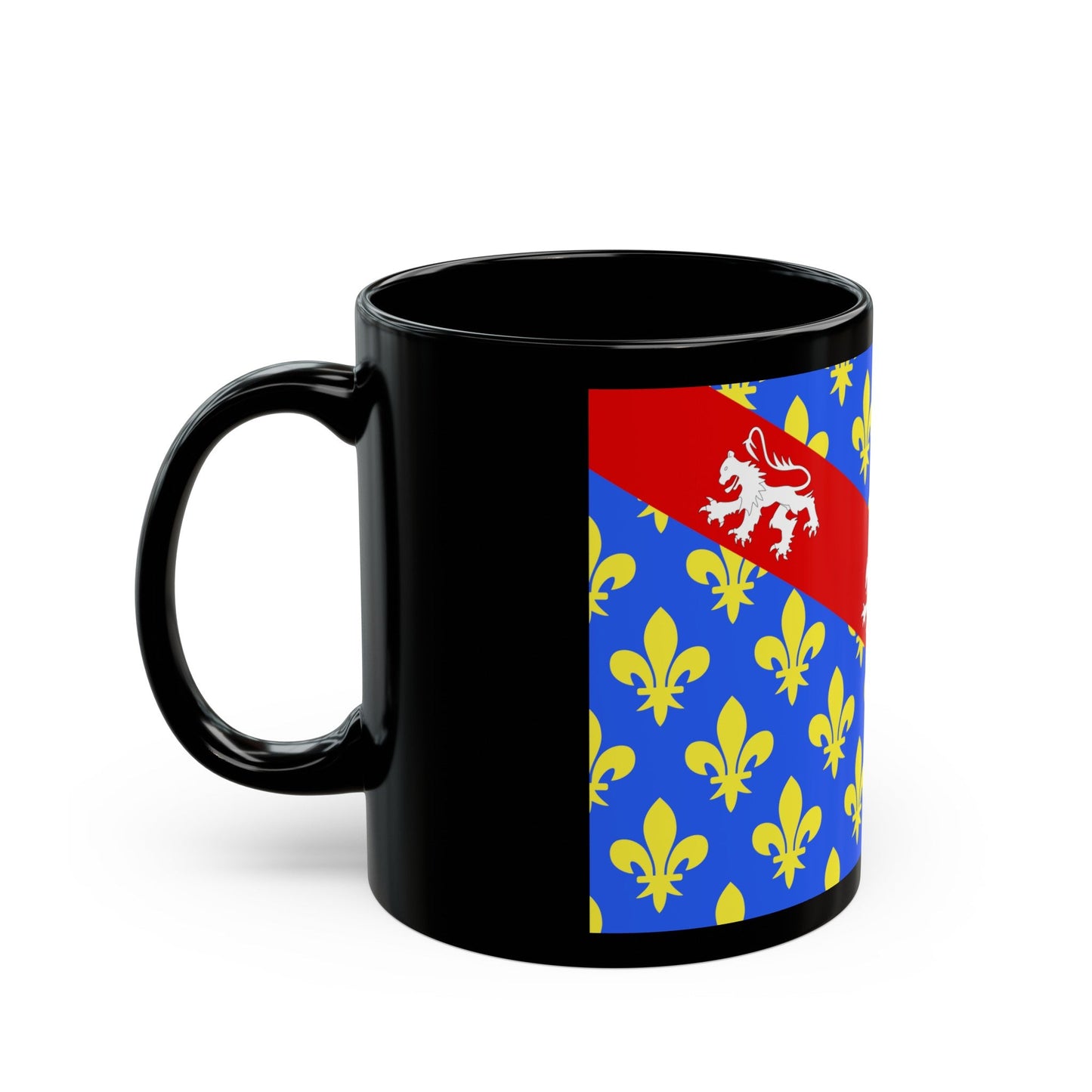 Flag of Creuse France - Black Coffee Mug-The Sticker Space