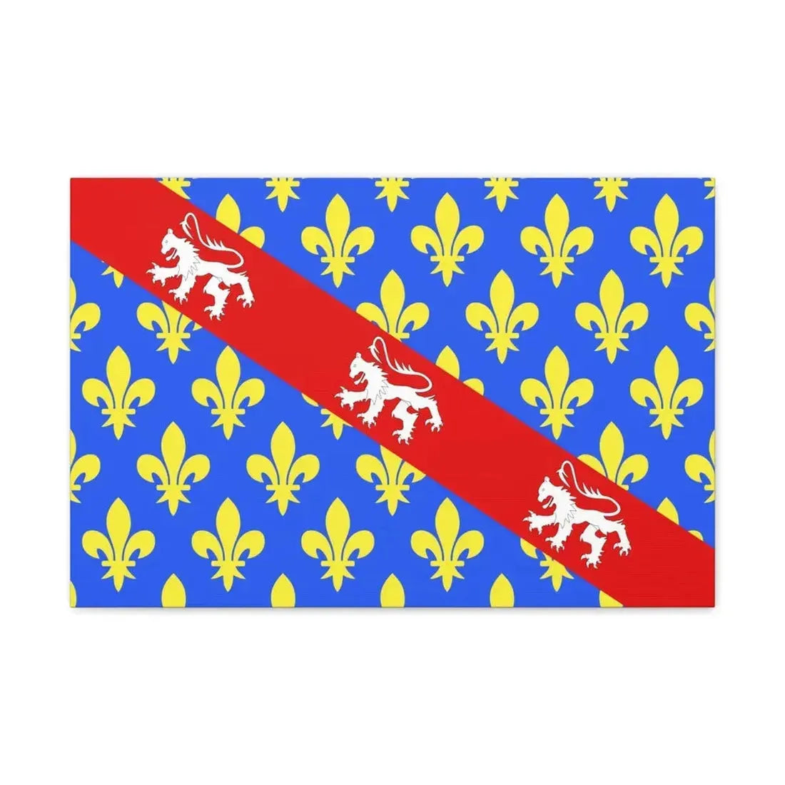 Flag of Creuse France - Canvas Wall Art 24″ x 16″ 1.25" - The Sticker Space