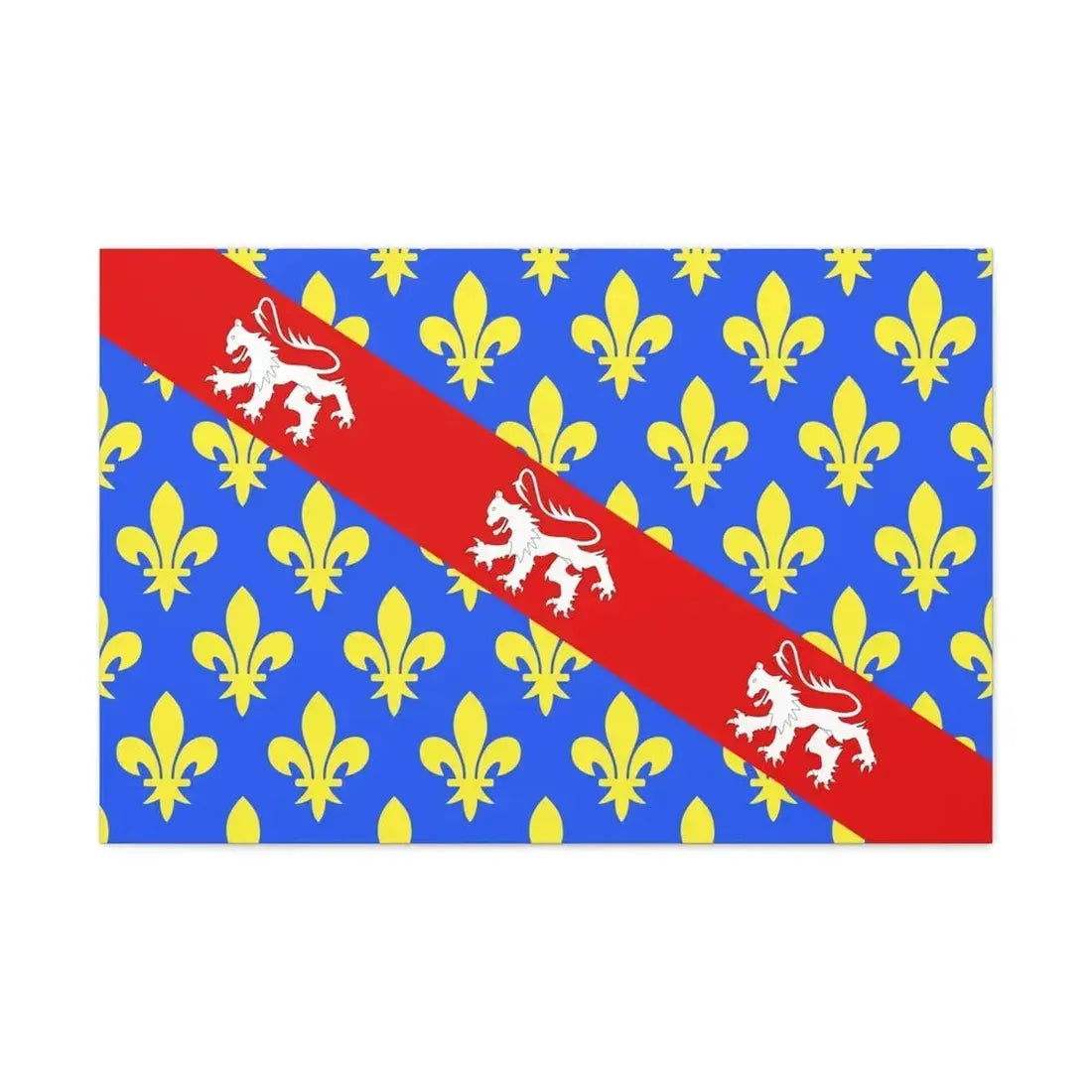 Flag of Creuse France - Canvas Wall Art 36" x 24" 1.25" - The Sticker Space