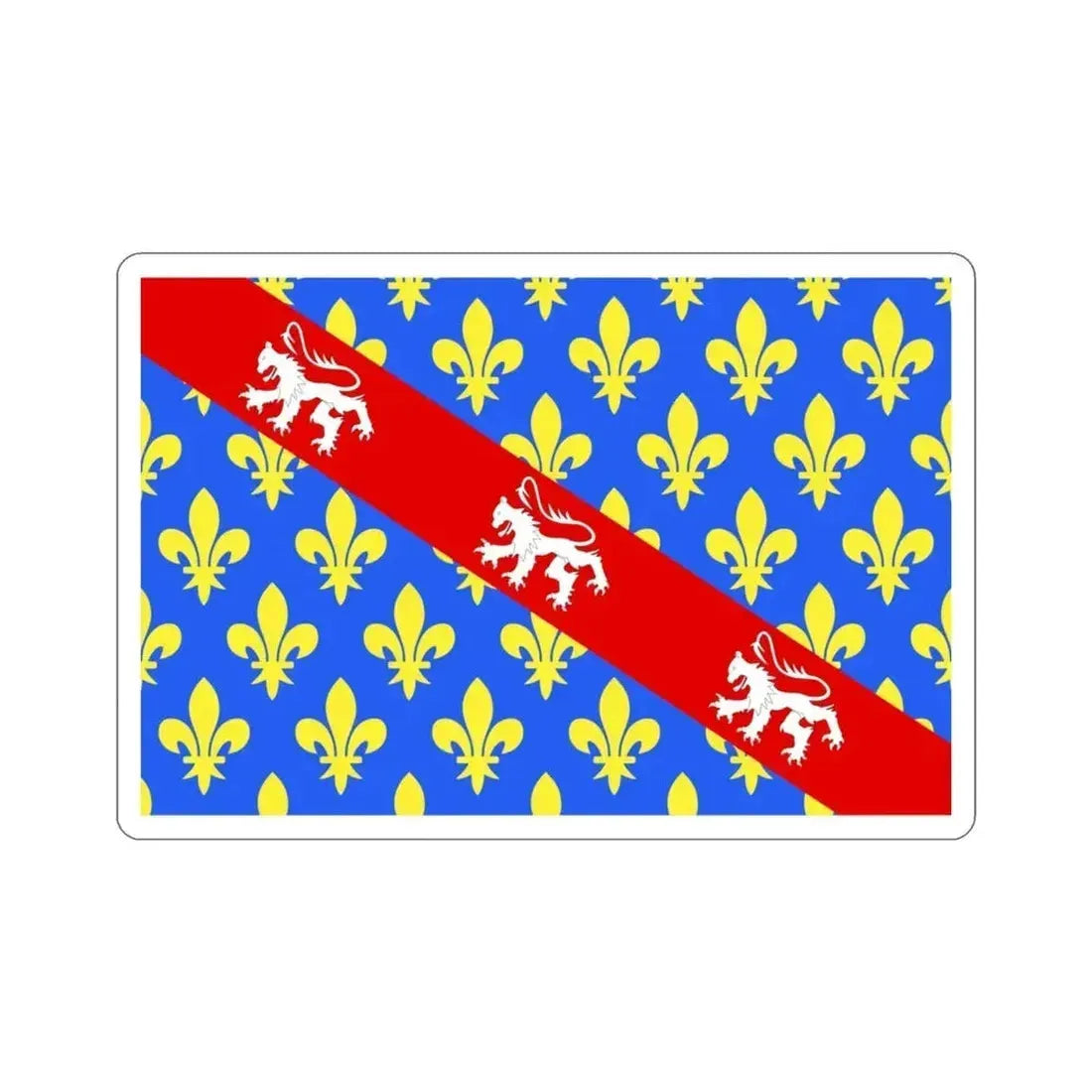 Flag of Creuse France STICKER Vinyl Die-Cut Decal 3 Inch - The Sticker Space
