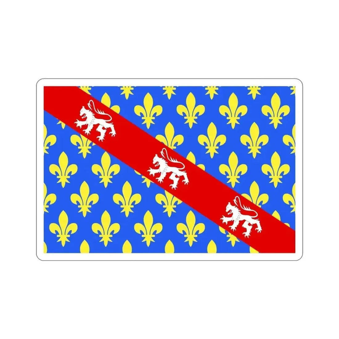 Flag of Creuse France STICKER Vinyl Die-Cut Decal 3 Inch - The Sticker Space