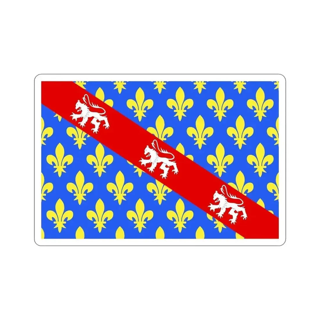 Flag of Creuse France STICKER Vinyl Die-Cut Decal 4 Inch - The Sticker Space