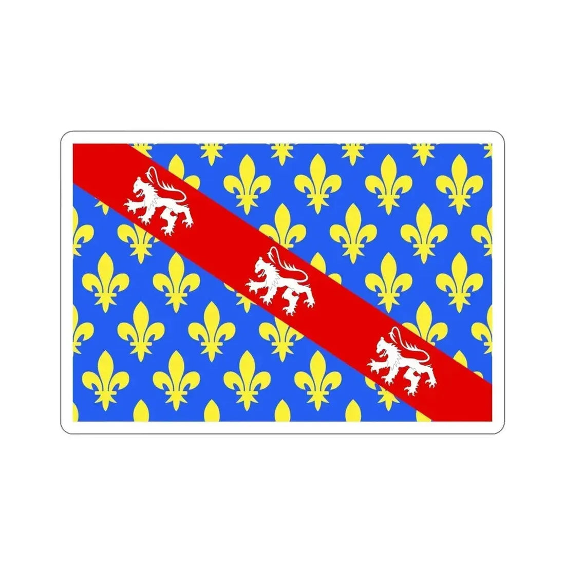 Flag of Creuse France STICKER Vinyl Die-Cut Decal 6 Inch - The Sticker Space