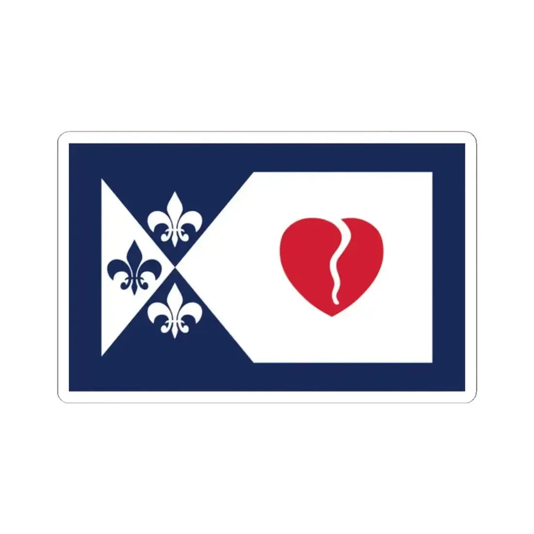 Flag of Creve Coeur Missouri (United States) STICKER Vinyl Kiss-Cut Decal 2 Inch White - The Sticker Space