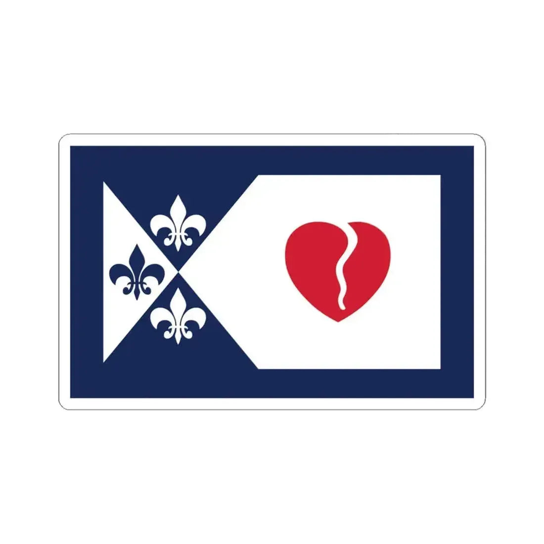 Flag of Creve Coeur Missouri (United States) STICKER Vinyl Kiss-Cut Decal 6 Inch White - The Sticker Space