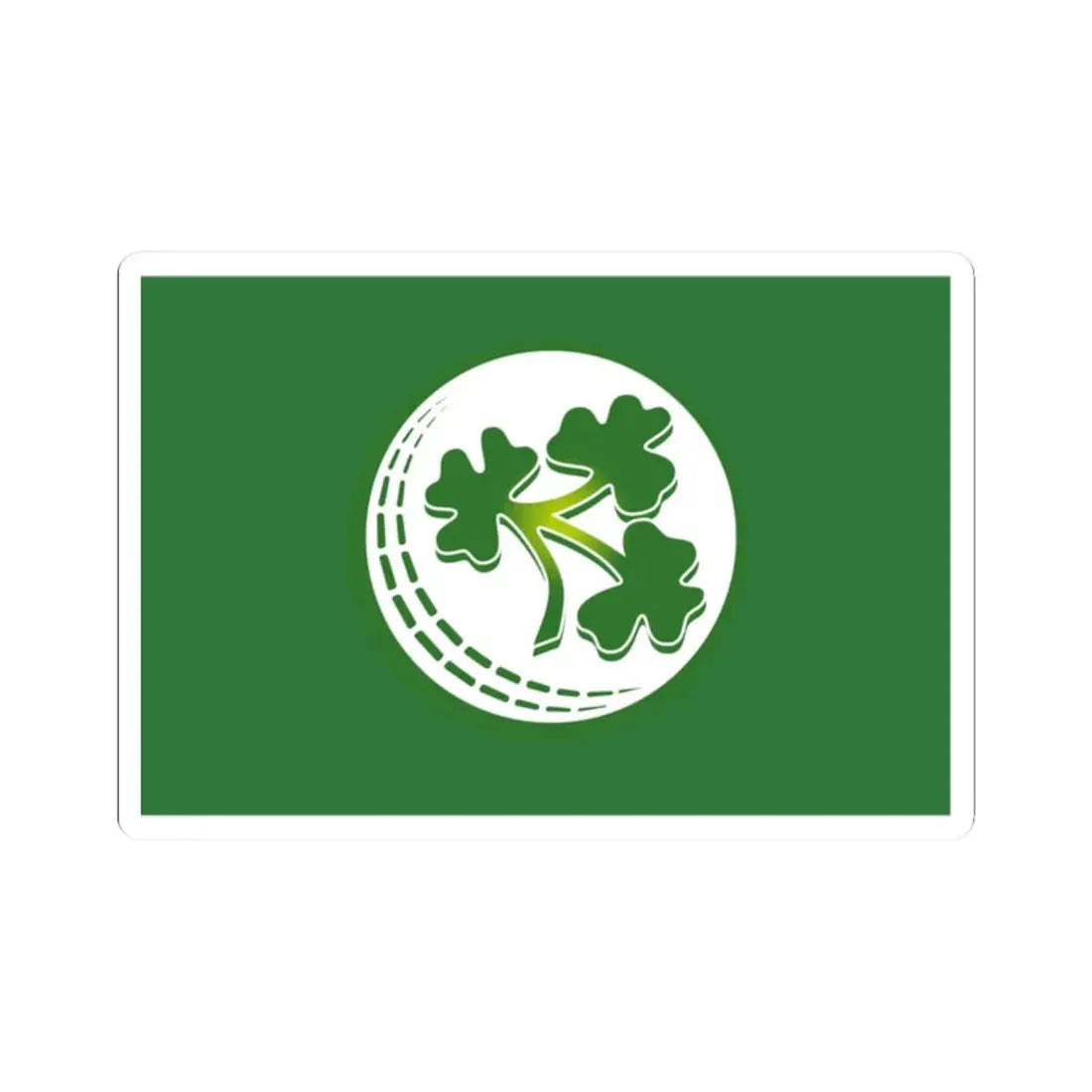 Flag of Cricket Ireland (Ireland) STICKER Vinyl Kiss-Cut Decal 2 Inch White - The Sticker Space