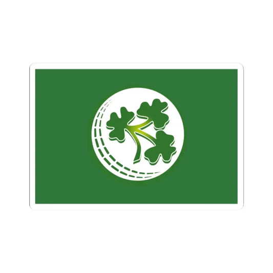 Flag of Cricket Ireland (Ireland) STICKER Vinyl Kiss-Cut Decal 2 Inch White - The Sticker Space