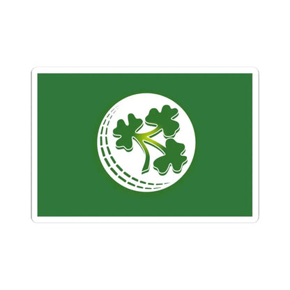 Flag of Cricket Ireland (Ireland) STICKER Vinyl Kiss-Cut Decal 3 Inch White - The Sticker Space