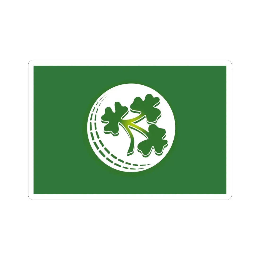 Flag of Cricket Ireland (Ireland) STICKER Vinyl Kiss-Cut Decal 4 Inch White - The Sticker Space
