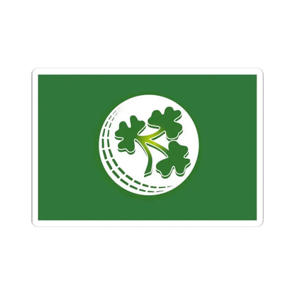 Flag of Cricket Ireland (Ireland) STICKER Vinyl Kiss-Cut Decal 4 Inch White - The Sticker Space