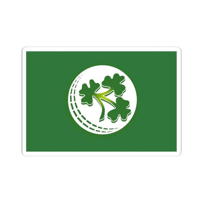Flag of Cricket Ireland (Ireland) STICKER Vinyl Kiss-Cut Decal 6 Inch White - The Sticker Space