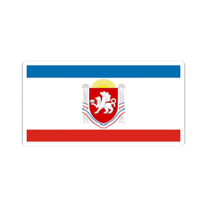 Flag of Crimea Coat of Arms (Russia) STICKER Vinyl Kiss-Cut Decal 3 Inch White - The Sticker Space