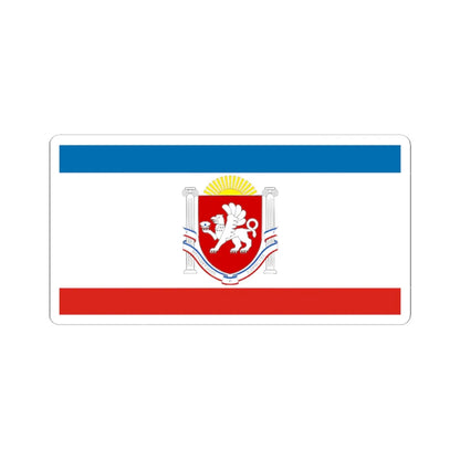 Flag of Crimea Coat of Arms (Russia) STICKER Vinyl Kiss-Cut Decal 4 Inch White - The Sticker Space