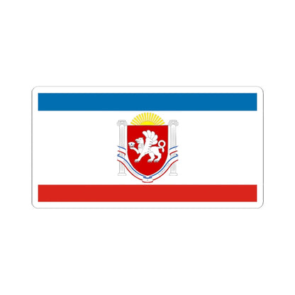 Flag of Crimea Coat of Arms (Russia) STICKER Vinyl Kiss-Cut Decal 6 Inch White - The Sticker Space