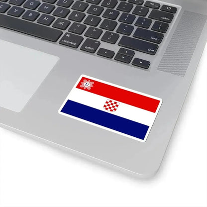 Flag of Croatia 1941-1945 3-5 (Croatia) STICKER Vinyl Kiss-Cut Decal - The Sticker Space