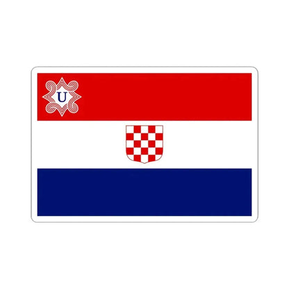 Flag of Croatia 1941-1945 (Croatia) STICKER Vinyl Kiss-Cut Decal 4 Inch White - The Sticker Space