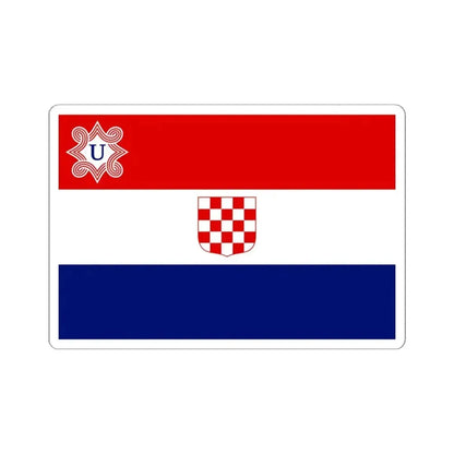 Flag of Croatia 1941-1945 (Croatia) STICKER Vinyl Kiss-Cut Decal 6 Inch White - The Sticker Space