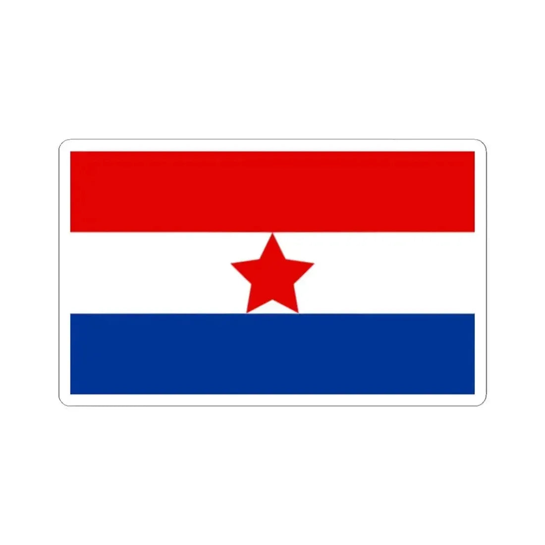 Flag of Croatia 1943-1947 3-5 (Croatia) STICKER Vinyl Kiss-Cut Decal 2 Inch White - The Sticker Space