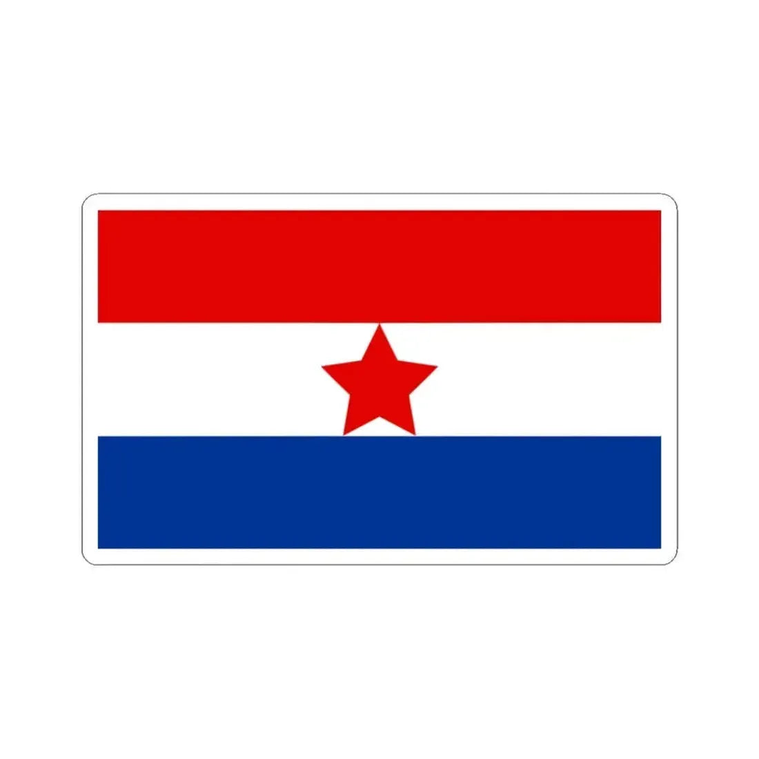 Flag of Croatia 1943-1947 3-5 (Croatia) STICKER Vinyl Kiss-Cut Decal 3 Inch White - The Sticker Space