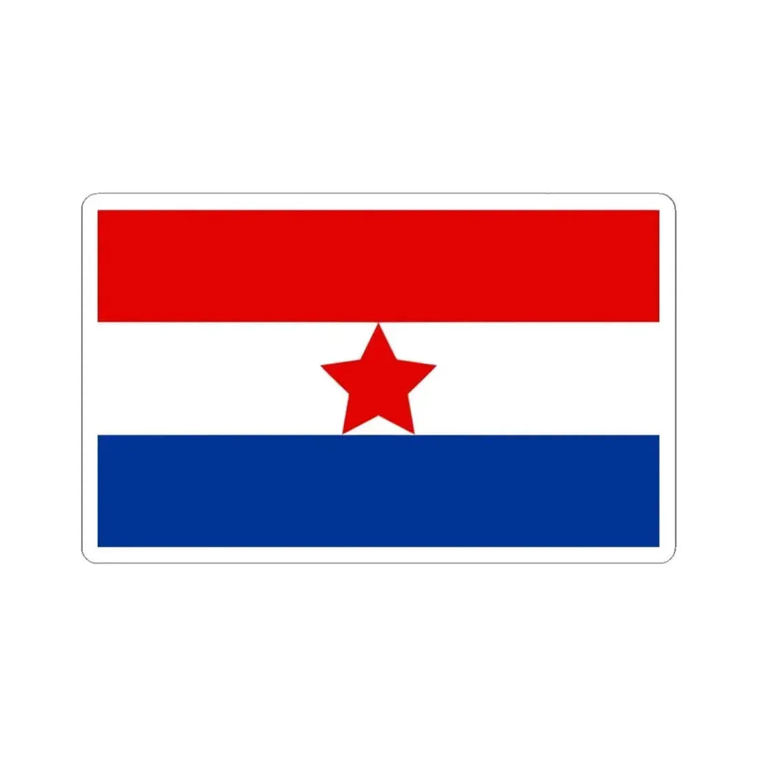 Flag of Croatia 1943-1947 3-5 (Croatia) STICKER Vinyl Kiss-Cut Decal 6 Inch White - The Sticker Space