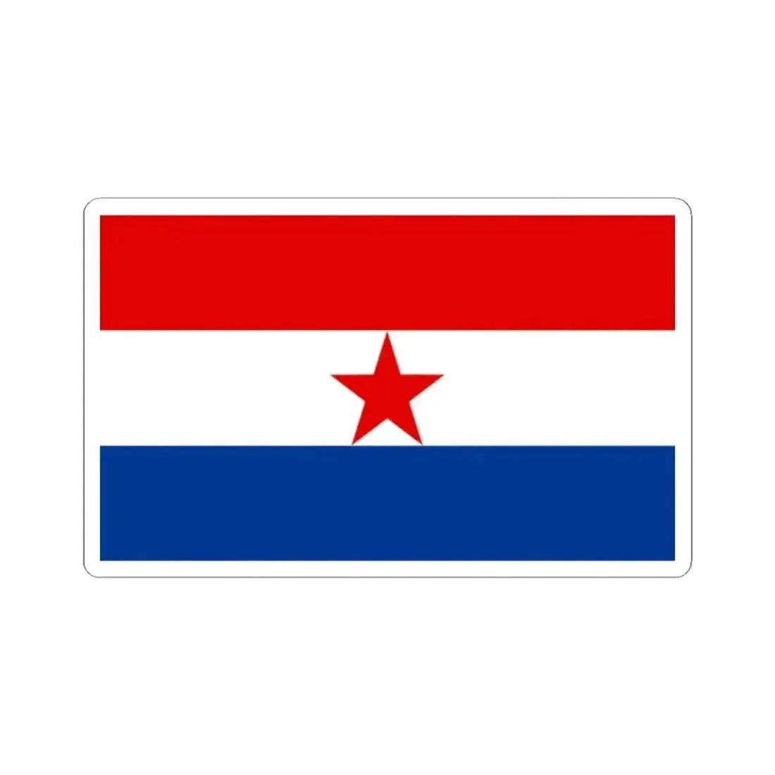 Flag of Croatia 1945-1947 3-5 (Croatia) STICKER Vinyl Kiss-Cut Decal 2 Inch White - The Sticker Space