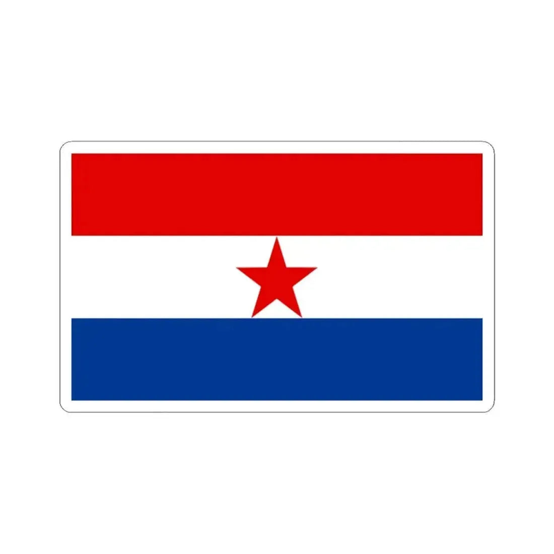 Flag of Croatia 1945-1947 3-5 (Croatia) STICKER Vinyl Kiss-Cut Decal 3 Inch White - The Sticker Space