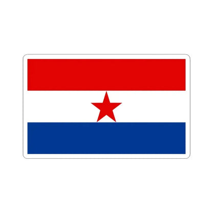 Flag of Croatia 1945-1947 3-5 (Croatia) STICKER Vinyl Kiss-Cut Decal 3 Inch White - The Sticker Space