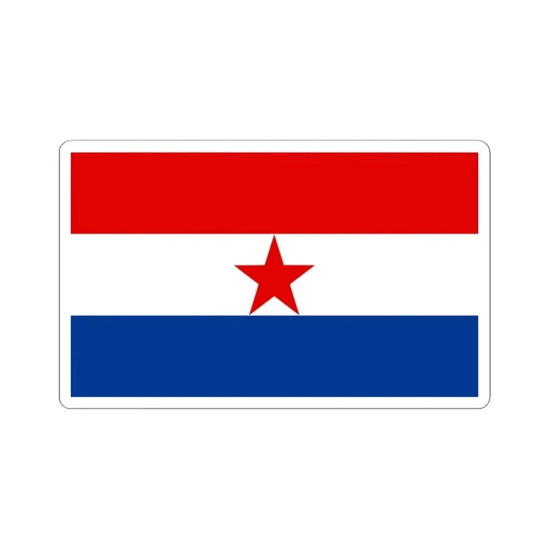 Flag of Croatia 1945-1947 3-5 (Croatia) STICKER Vinyl Kiss-Cut Decal 4 Inch White - The Sticker Space