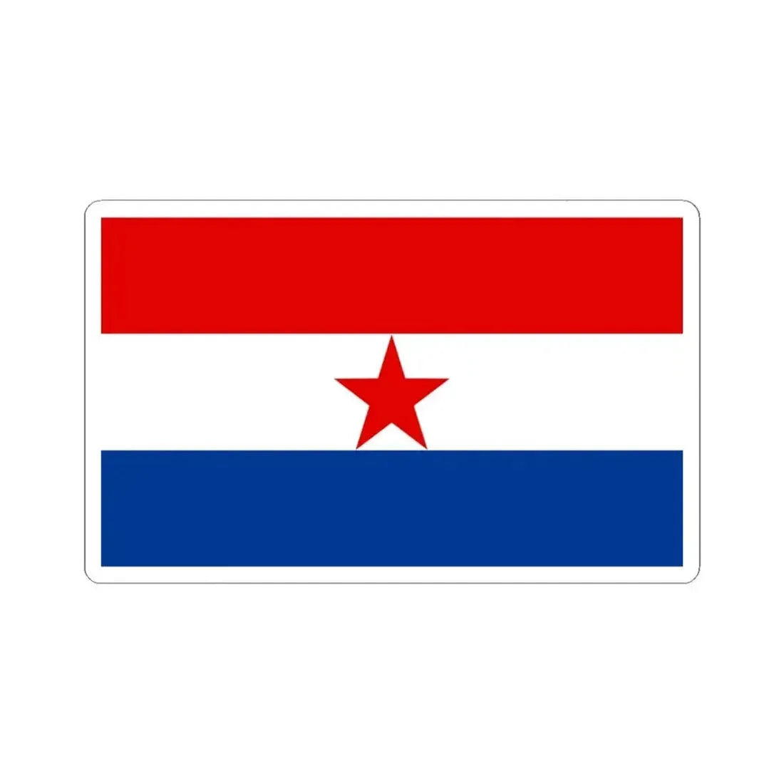 Flag of Croatia 1945-1947 3-5 (Croatia) STICKER Vinyl Kiss-Cut Decal 6 Inch White - The Sticker Space