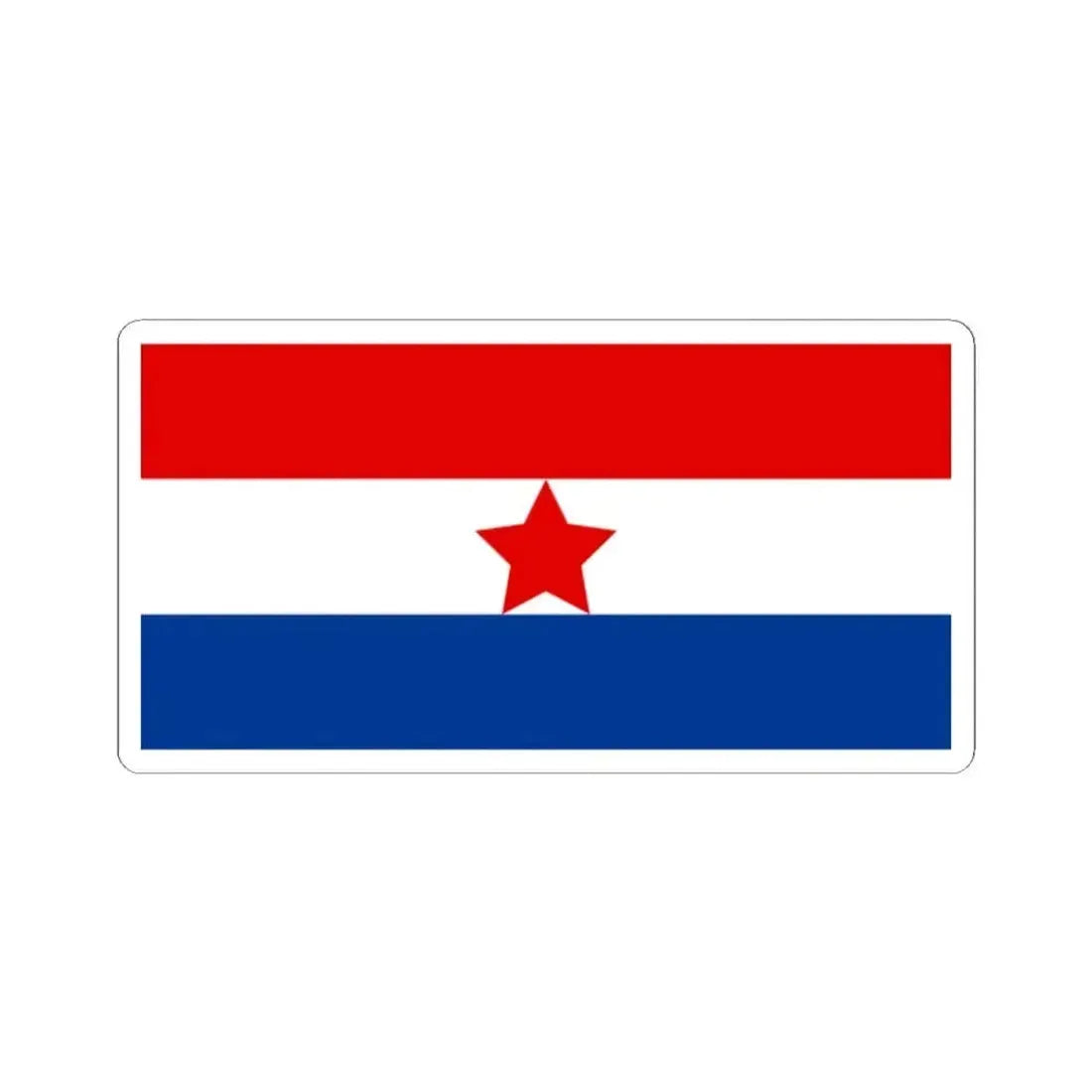 Flag of Croatia 1945-1947 (Croatia) STICKER Vinyl Kiss-Cut Decal 2 Inch White - The Sticker Space