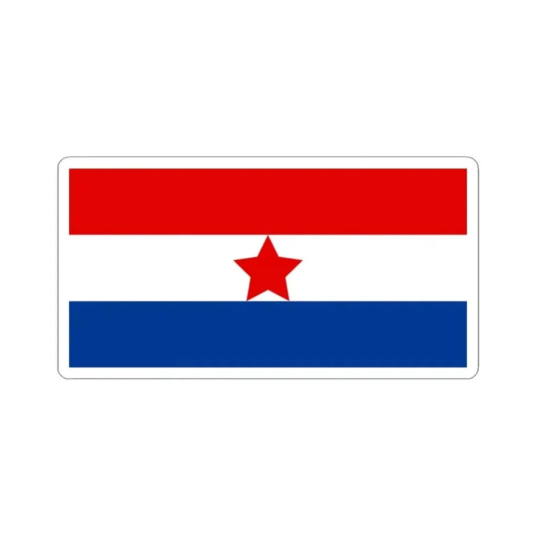 Flag of Croatia 1945-1947 (Croatia) STICKER Vinyl Kiss-Cut Decal 3 Inch White - The Sticker Space