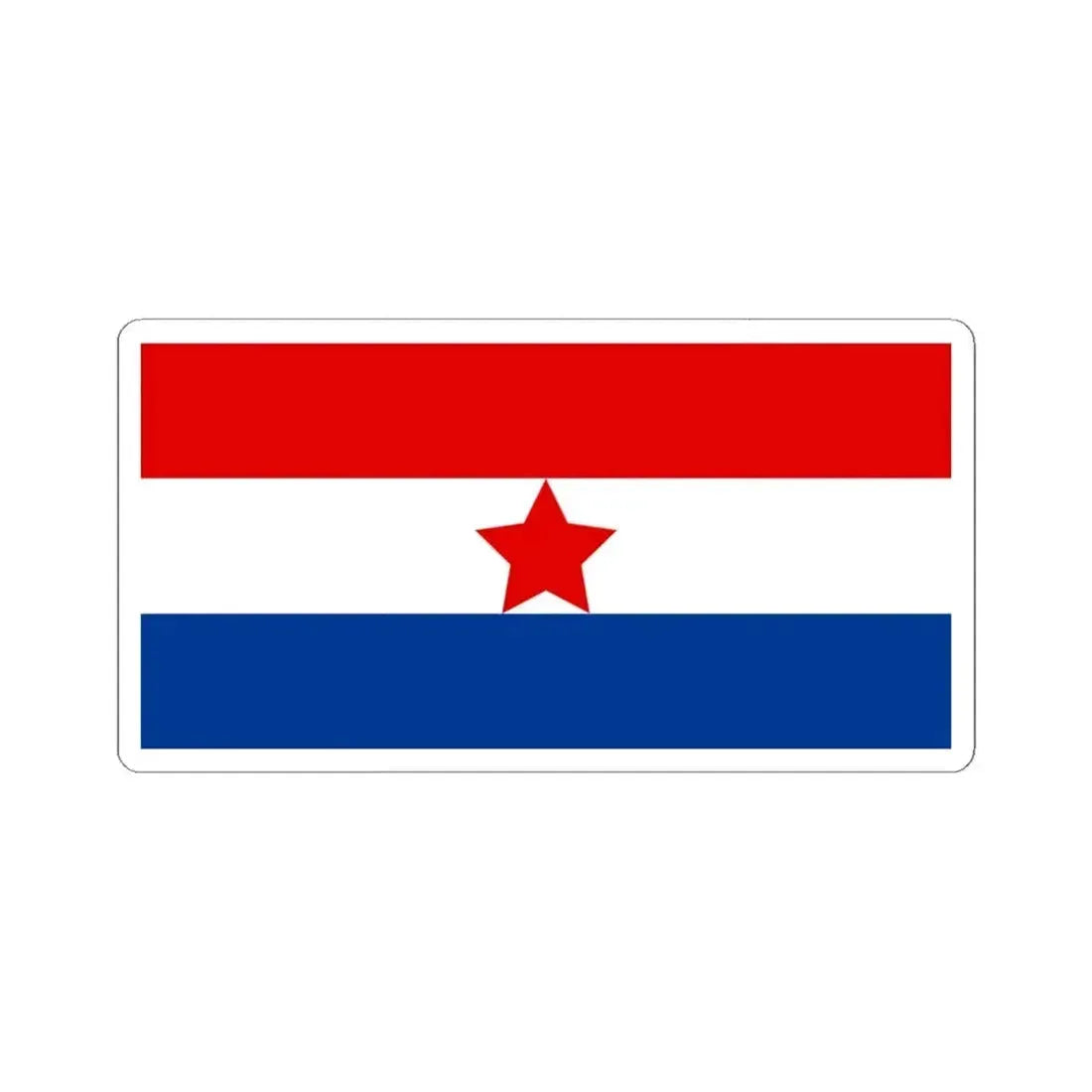 Flag of Croatia 1945-1947 (Croatia) STICKER Vinyl Kiss-Cut Decal 4 Inch White - The Sticker Space