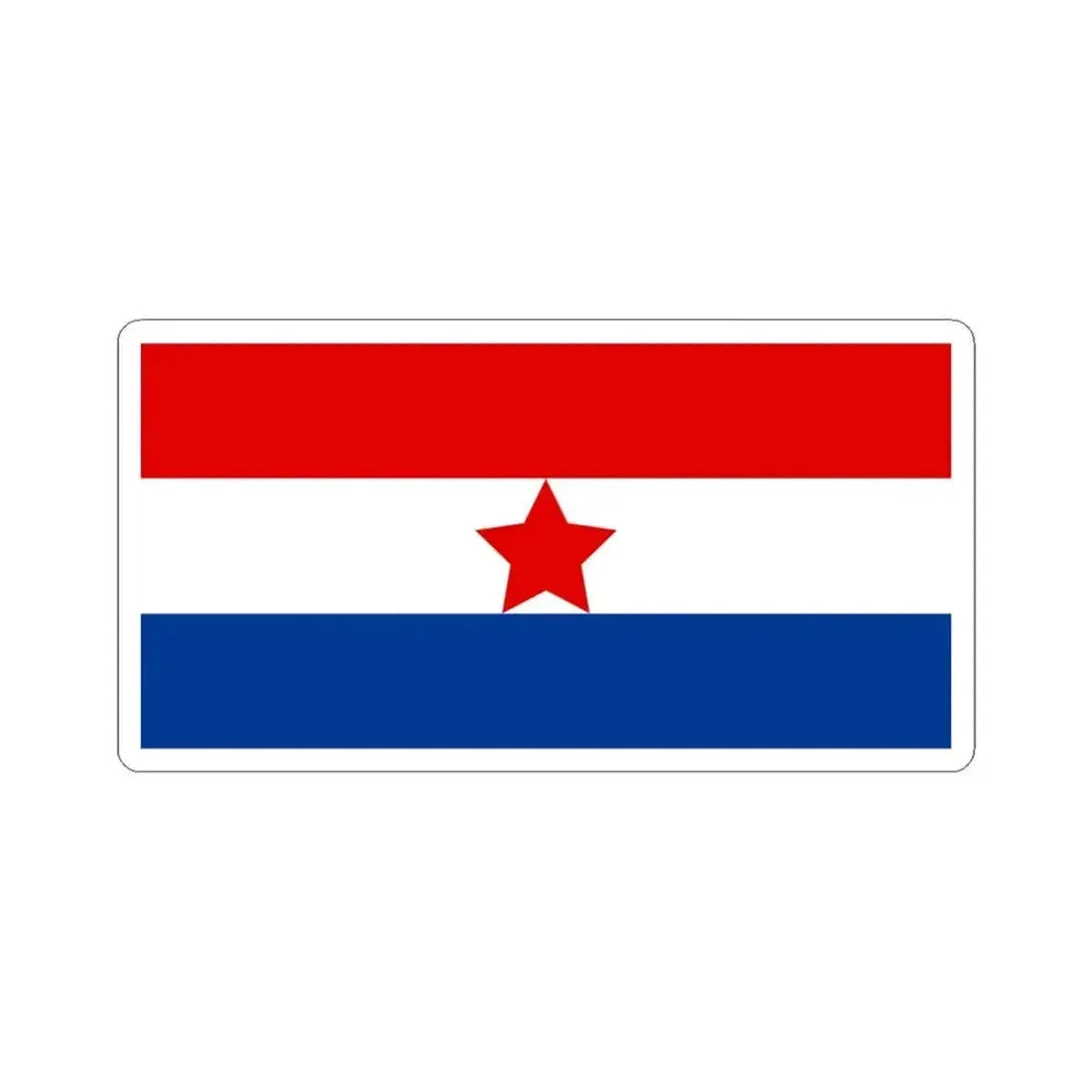 Flag of Croatia 1945-1947 (Croatia) STICKER Vinyl Kiss-Cut Decal 6 Inch White - The Sticker Space