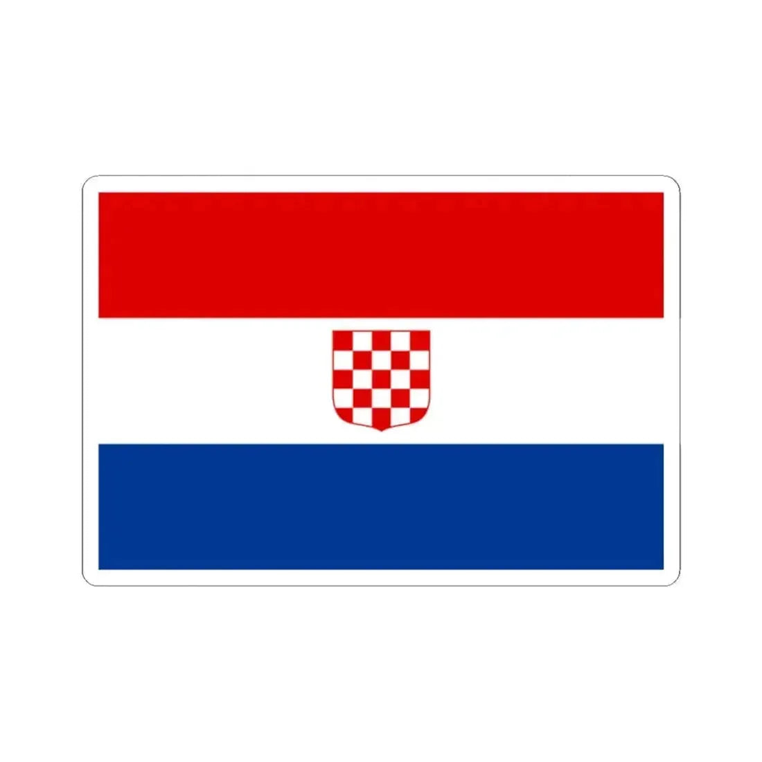Flag of Croatia 1990 2-3 (Croatia) STICKER Vinyl Kiss-Cut Decal 2 Inch White - The Sticker Space