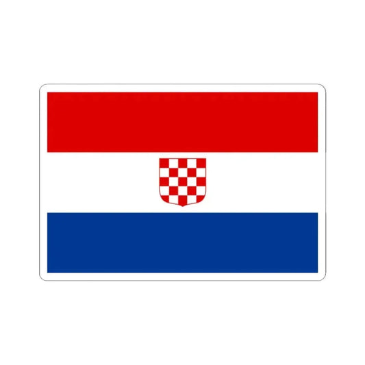 Flag of Croatia 1990 2-3 (Croatia) STICKER Vinyl Kiss-Cut Decal 2 Inch White - The Sticker Space