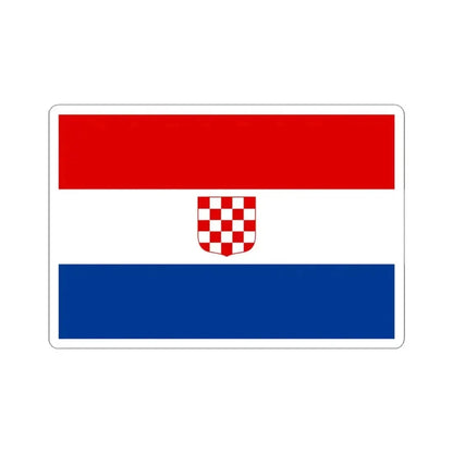 Flag of Croatia 1990 2-3 (Croatia) STICKER Vinyl Kiss-Cut Decal 3 Inch White - The Sticker Space