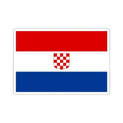 Flag of Croatia 1990 2-3 (Croatia) STICKER Vinyl Kiss-Cut Decal 4 Inch White - The Sticker Space