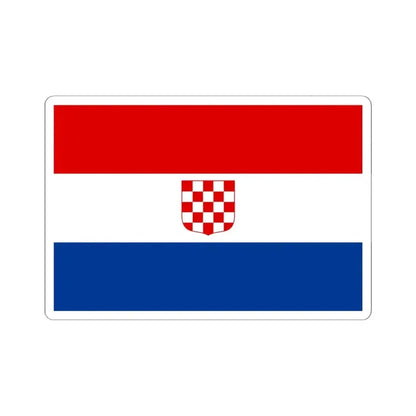 Flag of Croatia 1990 2-3 (Croatia) STICKER Vinyl Kiss-Cut Decal 6 Inch White - The Sticker Space
