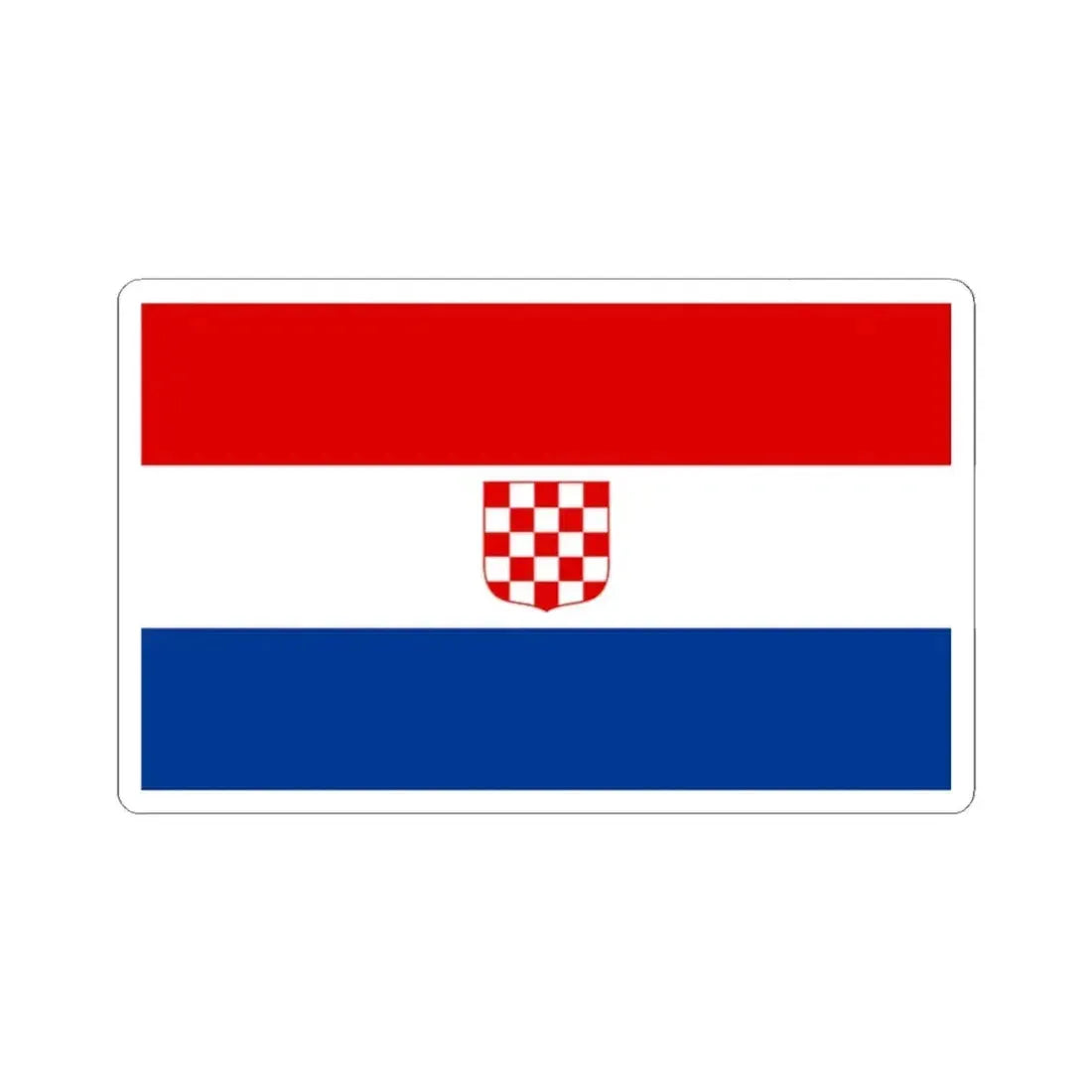 Flag of Croatia 1990 3-5 (Croatia) STICKER Vinyl Kiss-Cut Decal 2 Inch White - The Sticker Space