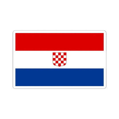 Flag of Croatia 1990 3-5 (Croatia) STICKER Vinyl Kiss-Cut Decal 2 Inch White - The Sticker Space